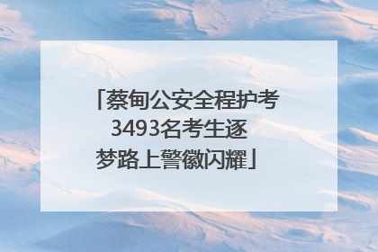 蔡甸公安全程护考 3493名考生逐梦路上警徽闪耀