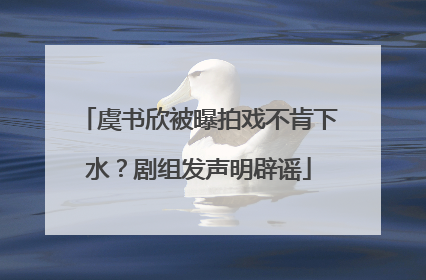 虞书欣被曝拍戏不肯下水？剧组发声明辟谣