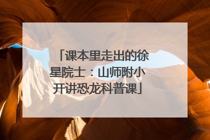 课本里走出的徐星院士：山师附小开讲恐龙科普课