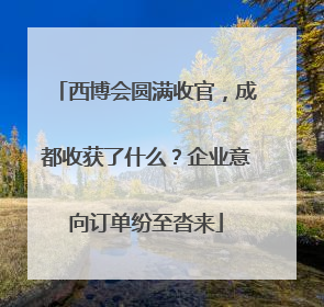 西博会圆满收官，成都收获了什么？企业意向订单纷至沓来
