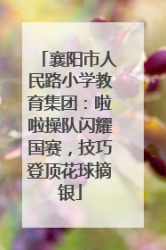 襄阳市人民路小学教育集团：啦啦操队闪耀国赛，技巧登顶花球摘银