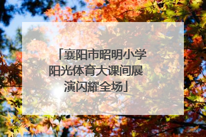 襄阳市昭明小学阳光体育大课间展演闪耀全场