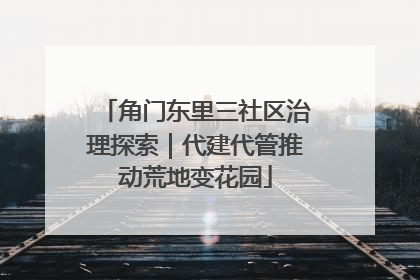 角门东里三社区治理探索｜代建代管推动荒地变花园