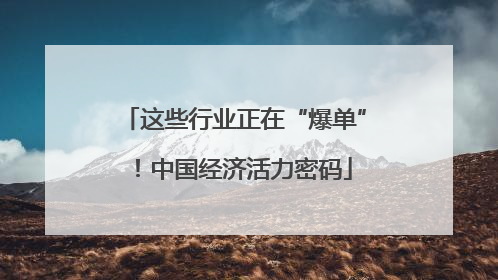 这些行业正在“爆单”！中国经济活力密码