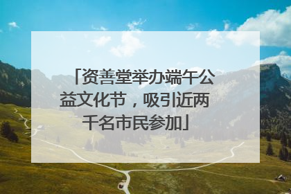 资善堂举办端午公益文化节，吸引近两千名市民参加