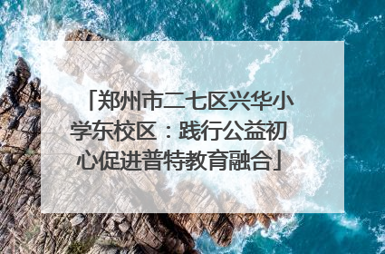 郑州市二七区兴华小学东校区：践行公益初心促进普特教育融合