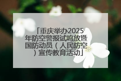 重庆举办2025年防空警报试鸣放暨国防动员（人民防空）宣传教育活动