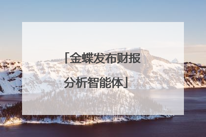 金蝶发布财报分析智能体