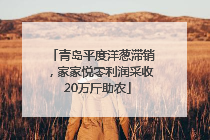 青岛平度洋葱滞销，家家悦零利润采收20万斤助农