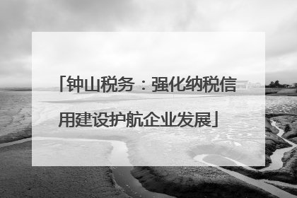 钟山税务：强化纳税信用建设护航企业发展