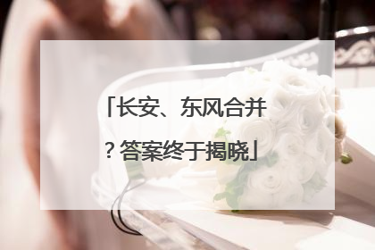 长安、东风合并？答案终于揭晓