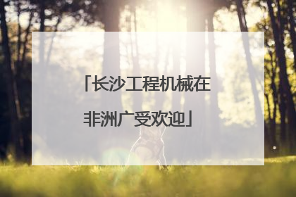 长沙工程机械在非洲广受欢迎