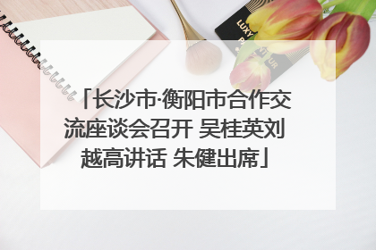 长沙市·衡阳市合作交流座谈会召开 吴桂英刘越高讲话 朱健出席