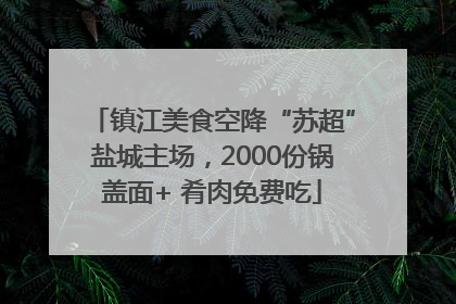 镇江美食空降“苏超”盐城主场，2000份锅盖面+ 肴肉免费吃