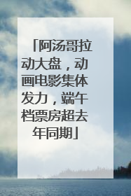阿汤哥拉动大盘，动画电影集体发力，端午档票房超去年同期