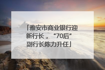 雅安市商业银行迎新行长，“70后”副行长陈力升任