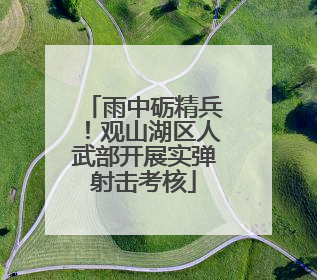 雨中砺精兵！观山湖区人武部开展实弹射击考核