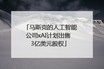 马斯克的人工智能公司xAI计划出售3亿美元股权