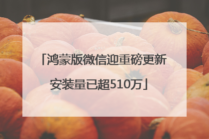 鸿蒙版微信迎重磅更新 安装量已超510万