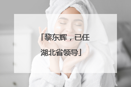 黎东辉，已任湖北省领导