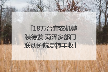 18万台套农机整装待发 菏泽多部门联动护航夏粮丰收