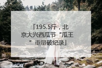 195.5斤，北京大兴西瓜节“瓜王”重量破纪录