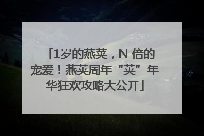 1岁的燕荚，N 倍的宠爱！燕荚周年“荚”年华狂欢攻略大公开