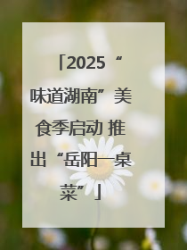 2025“味道湖南”美食季启动 推出“岳阳一桌菜”