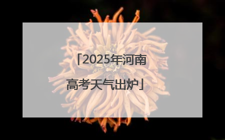 2025年河南高考天气出炉