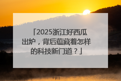 2025浙江好西瓜出炉，背后蕴藏着怎样的科技新门道？