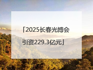2025长春光博会引资229.3亿元