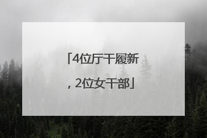4位厅干履新，2位女干部